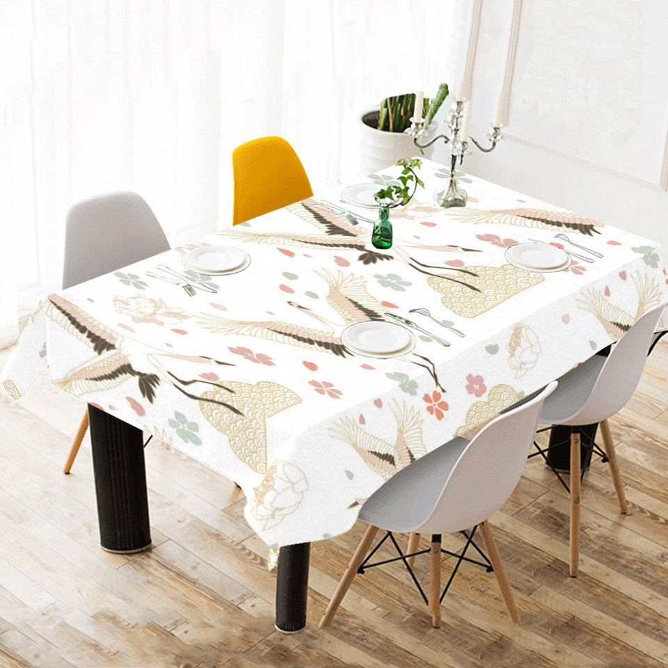 Beautiful Japanese cranes pattern Tablecloth