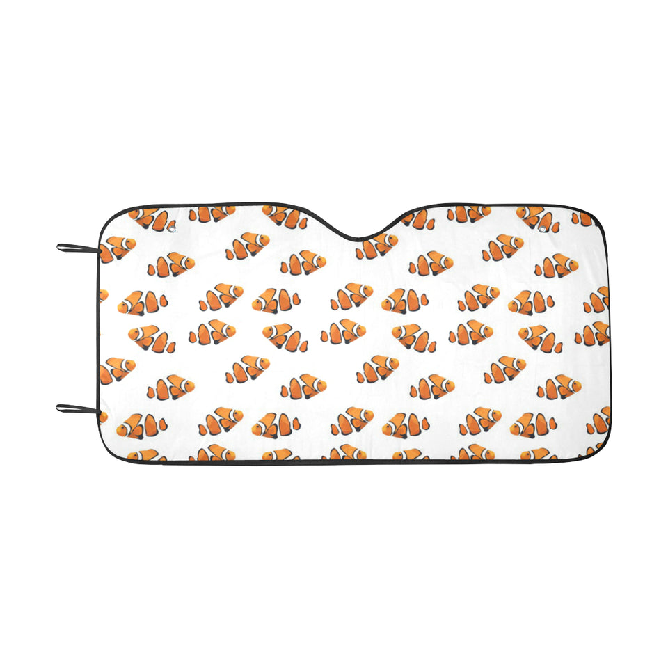 Clown Fish Pattern Print Design 03 Car Sun Shade