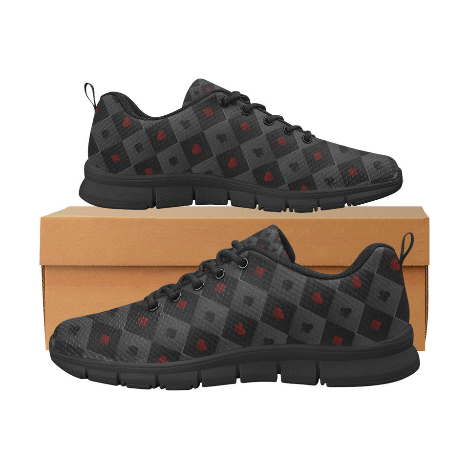 Casino Cards Suits Pattern Print Design 05 Men's Breathable Sneakers ( Model 055)