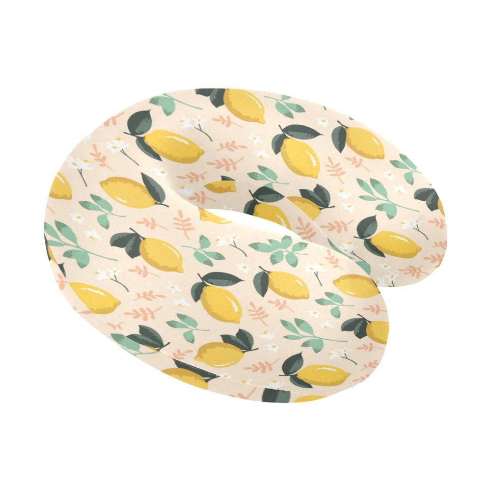 lemon flower leave pattern U-Shaped Travel Neck Pillow