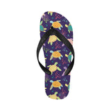 Colorful sea turtle pattern Unisex Flip Flops