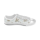 Cute Rhino pattern background Men's Low Top Shoes White