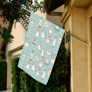 Cute snowman pattern House Flag Garden Flag