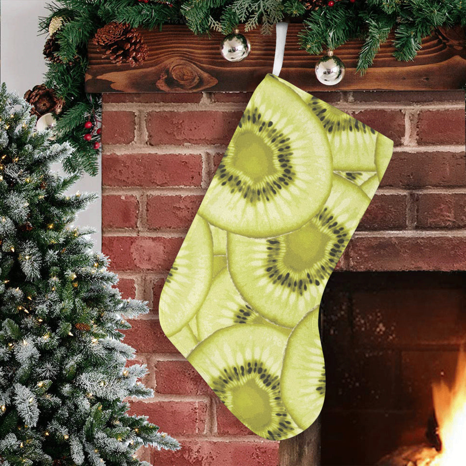 Sliced kiwi pattern Christmas Stocking