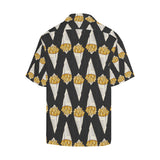 French fries dark background Men's All Over Print Hawaiian Shirt