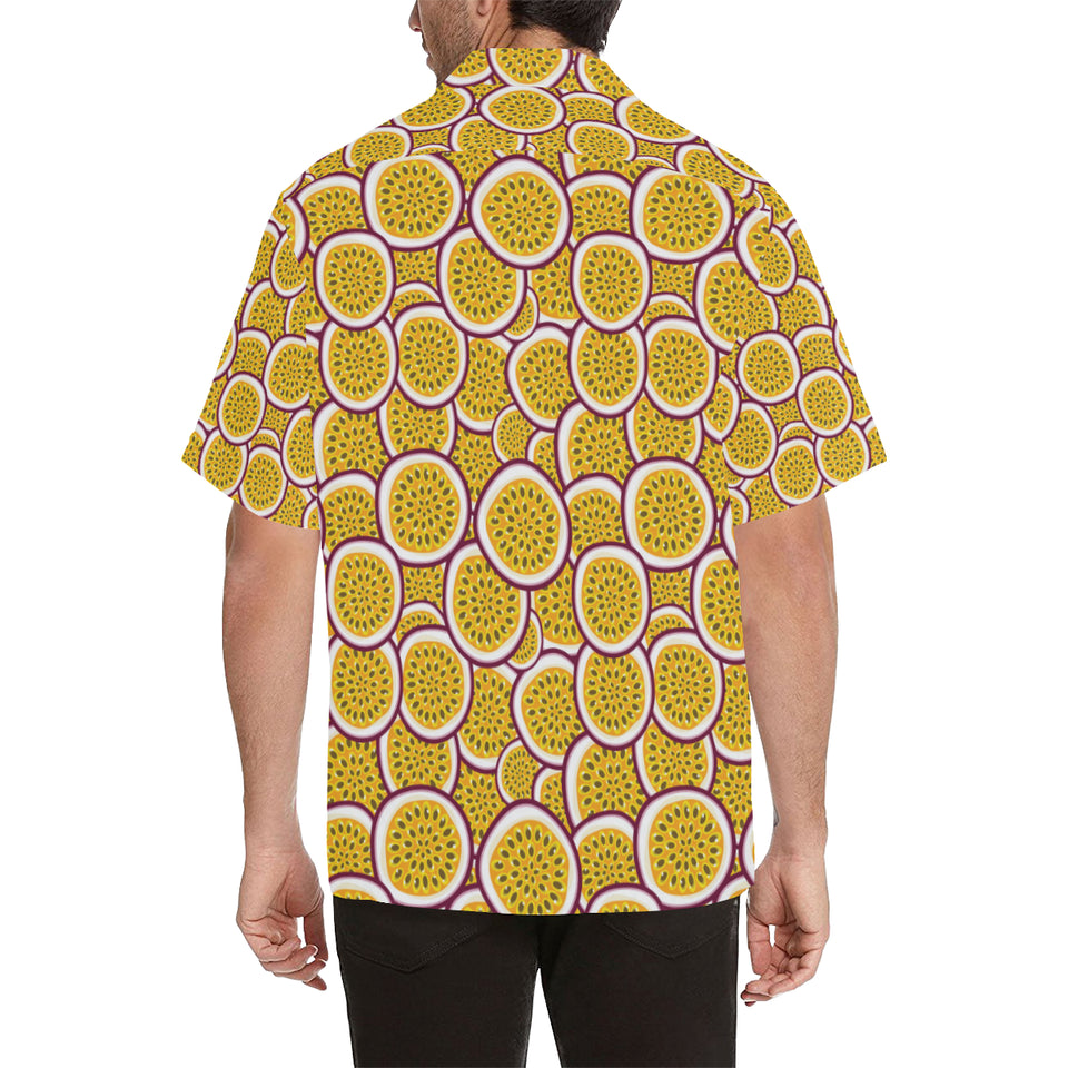 Passion fruits slice pattern Men's All Over Print Hawaiian Shirt