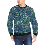 butterfly leaves pattern Men's Crew Neck Sweatshirt