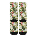 heliconia pattern Crew Socks