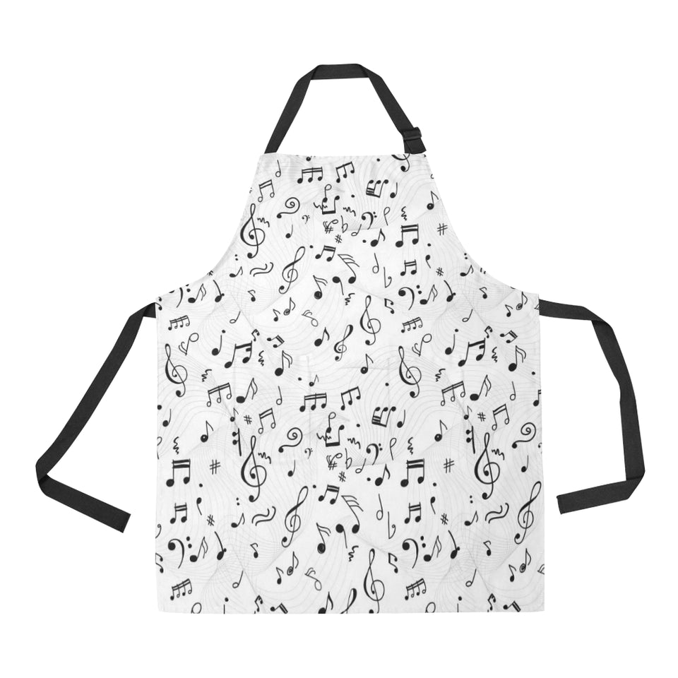 Music Notes Pattern Print Design 04 All Over Print Adjustable Apron