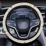 Jack Russel Pattern Print Design 02 Car Steering Wheel Cover