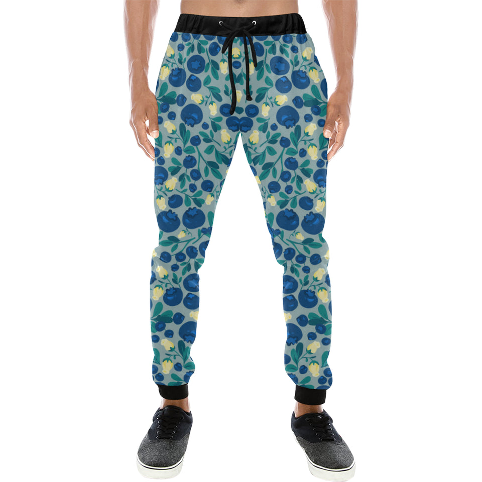 blueberry design pattern Unisex Casual Sweatpants