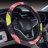 Colorful donut glaze pattern Car Steering Wheel Cover