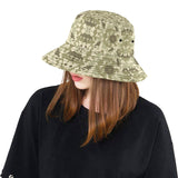 Light Green camouflage pattern Unisex Bucket Hat