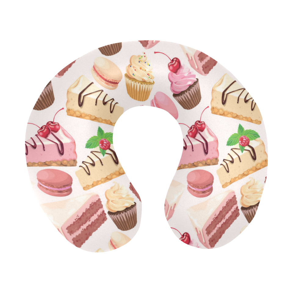 Cake cupcake sweets pattern U-Shaped Travel Neck Pillow