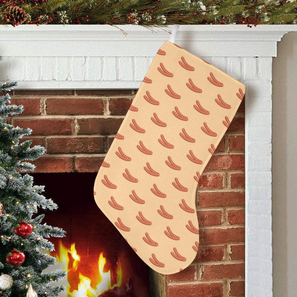 Sausage Pattern Print Design 03 Christmas Stocking