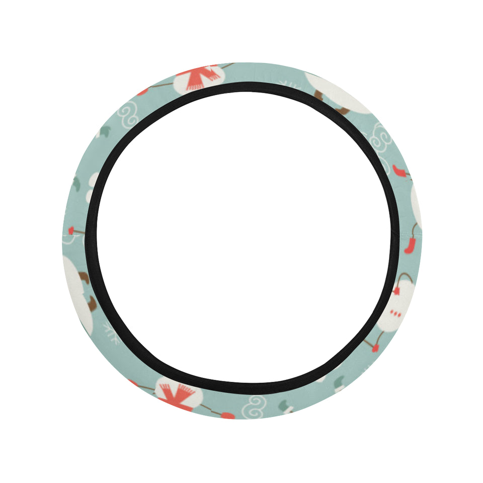 Cute snowman pattern Car Steering Wheel Cover