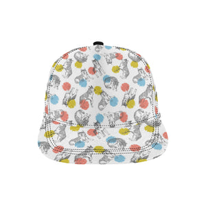 Siberian husky and colorful circle pattern All Over Print Snapback Cap