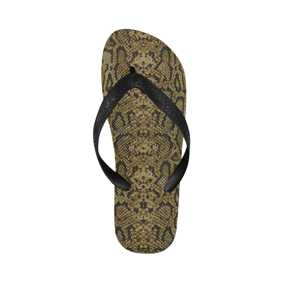 Snake skin pattern Unisex Flip Flops
