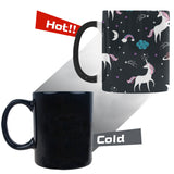 unicorn rainbows moon clound star pattern Morphing Mug Heat Changing Mug