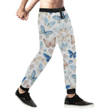 blue butterfly pattern Unisex Casual Sweatpants