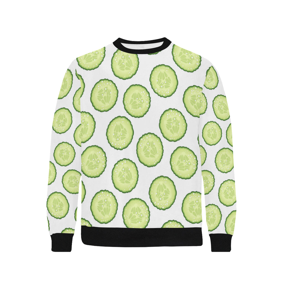 Cucumber slices pattern Men's Crew Neck Sweatshirt