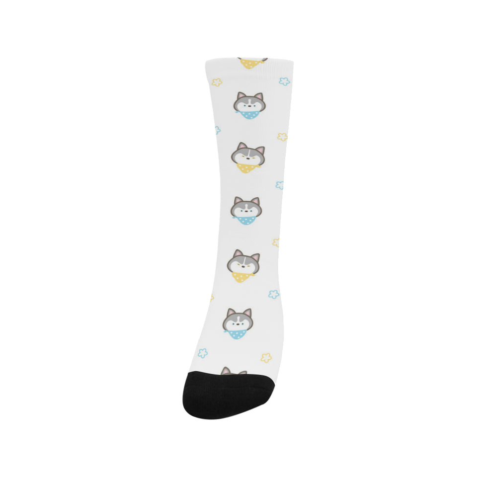 Cute Siberian Husky pattern Crew Socks