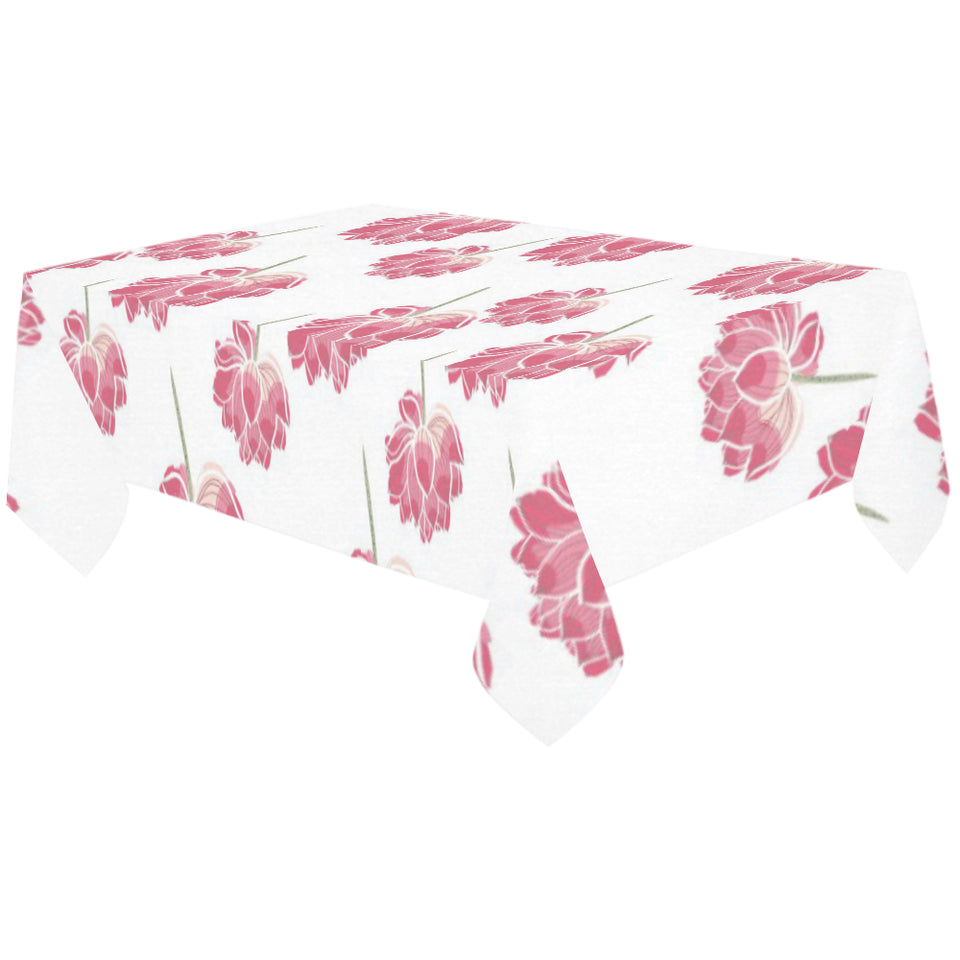 Pink lotus waterlily pattern Tablecloth