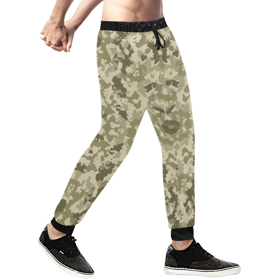 Light Green camouflage pattern Unisex Casual Sweatpants