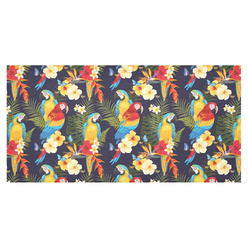Colorful parrot flower pattern Tablecloth