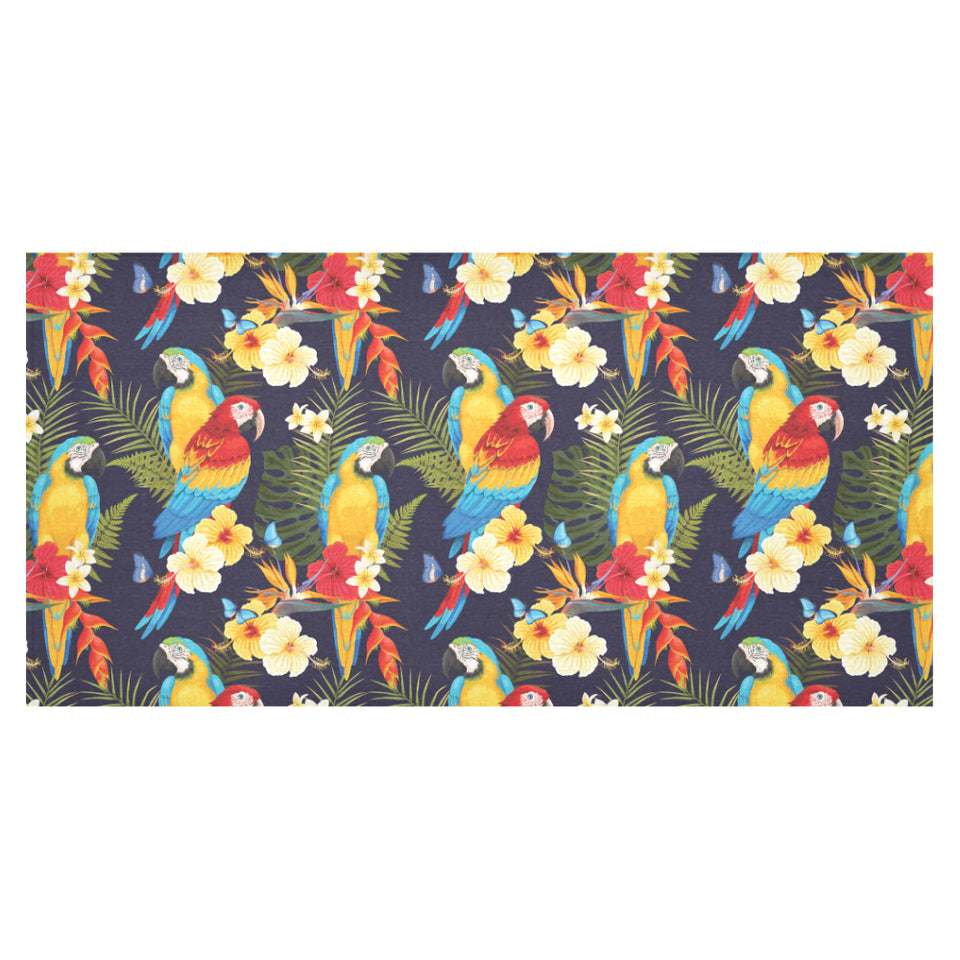 Colorful parrot flower pattern Tablecloth