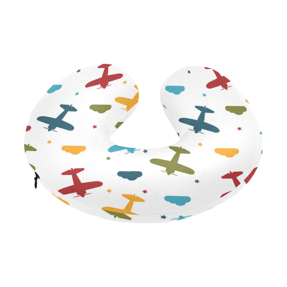 Airplane star cloud colorful U-Shaped Travel Neck Pillow