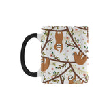 Sloths hanging on the tree pattern Morphing Mug Heat Changing Mug