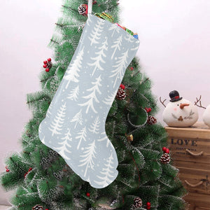 Christmas tree winter forest pattern Christmas Stocking