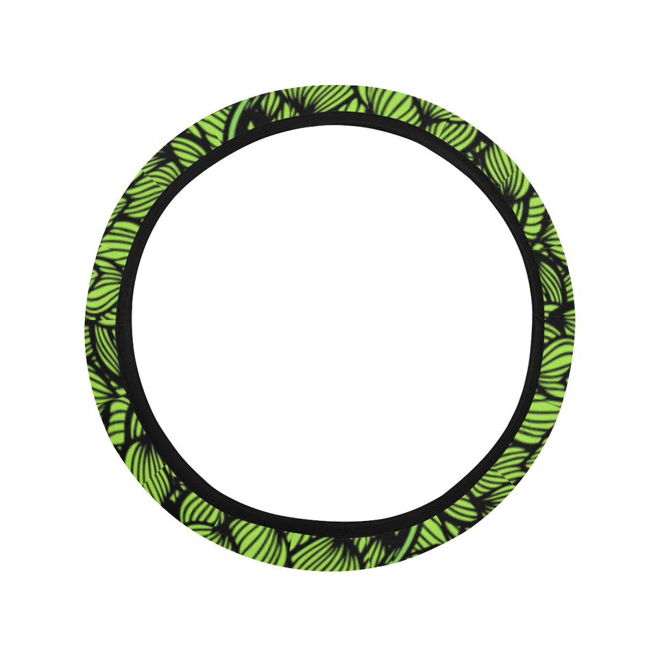 Green hop pattern Car Steering Wheel Cover