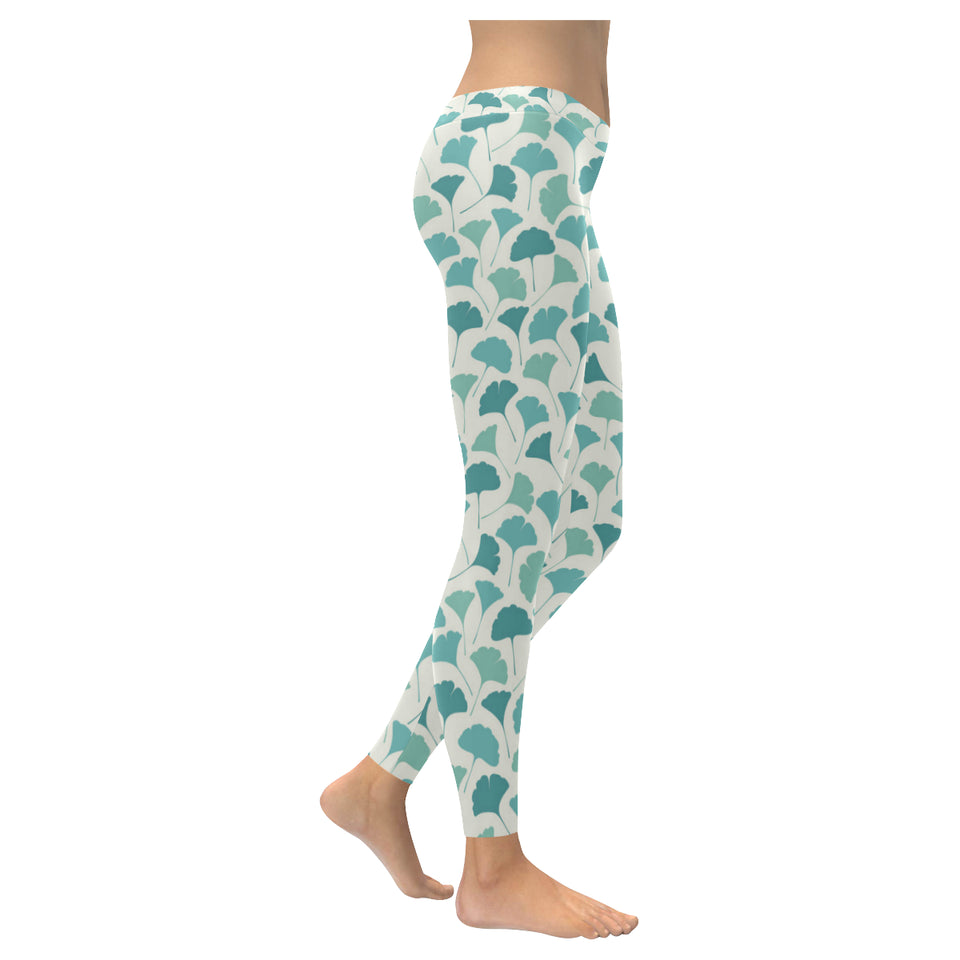 Green ginkgo leaves pattern Women's Legging Fulfilled In US