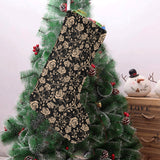 Rose Pattern Print Design 04 Christmas Stocking