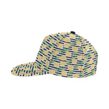 Pineapples pattern striped background All Over Print Snapback Cap