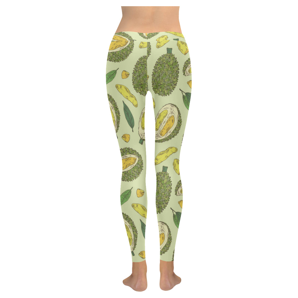 Durian leaves pattern background Women's Legging Fulfilled In US