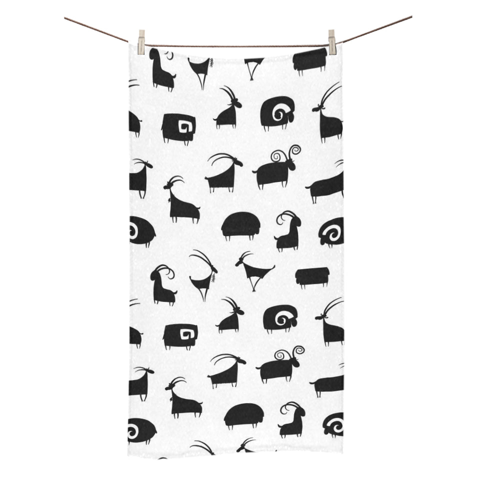 Goat ram pattern Bath Towel