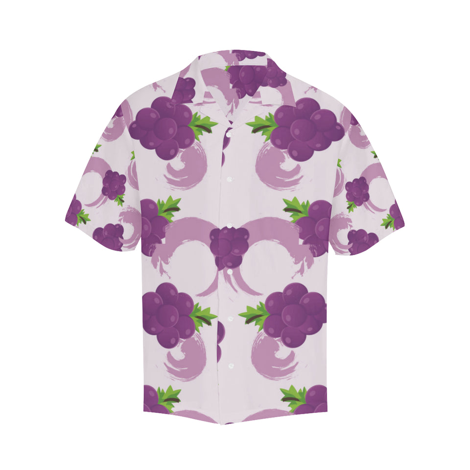 Cute Grape pattern Men's All Over Print Hawaiian Shirt