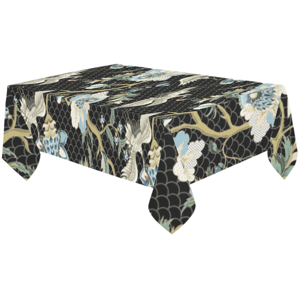 Japanese crane ornament elements Tablecloth