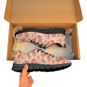 Camper Van Pattern Print Design 03 Men's Breathable Sneakers ( Model 055)