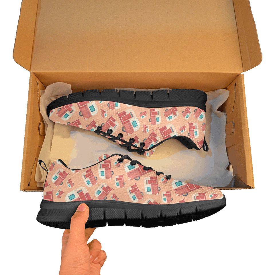 Camper Van Pattern Print Design 03 Men's Breathable Sneakers ( Model 055)