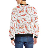 Watercolor Koi Fish Carp Fish pattern Men's Crew Neck Sweatshirt