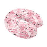 Pink flamingos pattern background U-Shaped Travel Neck Pillow