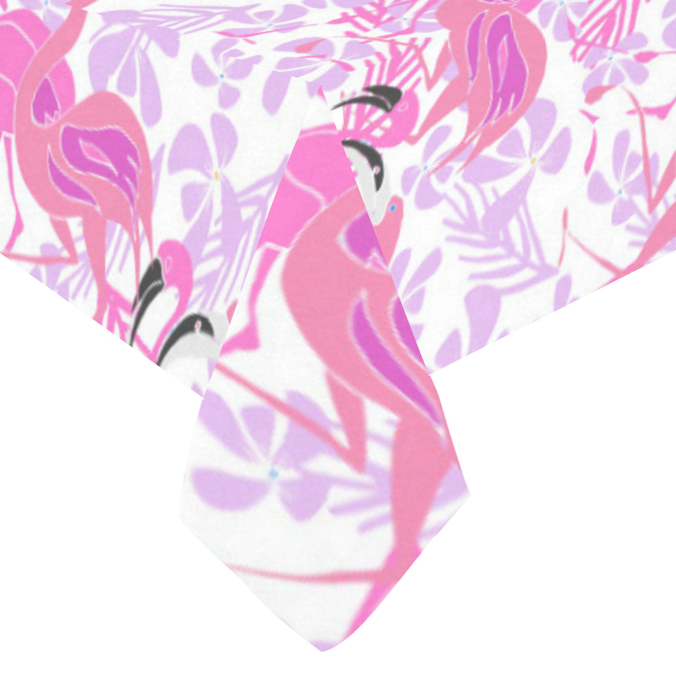 Pink flamingo flower pattern Tablecloth