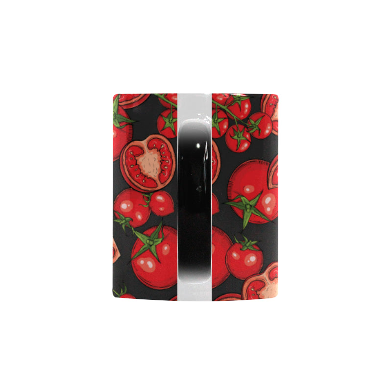 Tomato black background Morphing Mug Heat Changing Mug