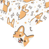 Cute corgi heart star bone pattern Tablecloth