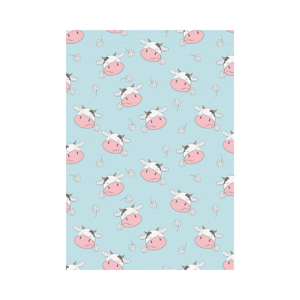 Cute cow flower pattern House Flag Garden Flag