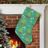 Cute frog dragonfly design pattern Christmas Stocking